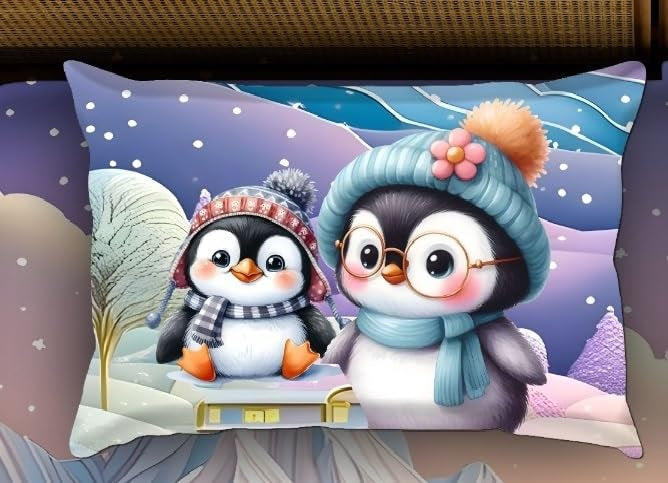 Heavy 7D Digital Glace Cotton Super King Size Printed Flat Double Bedsheet, 110 X 110 Inch and 2 Pillow Cover