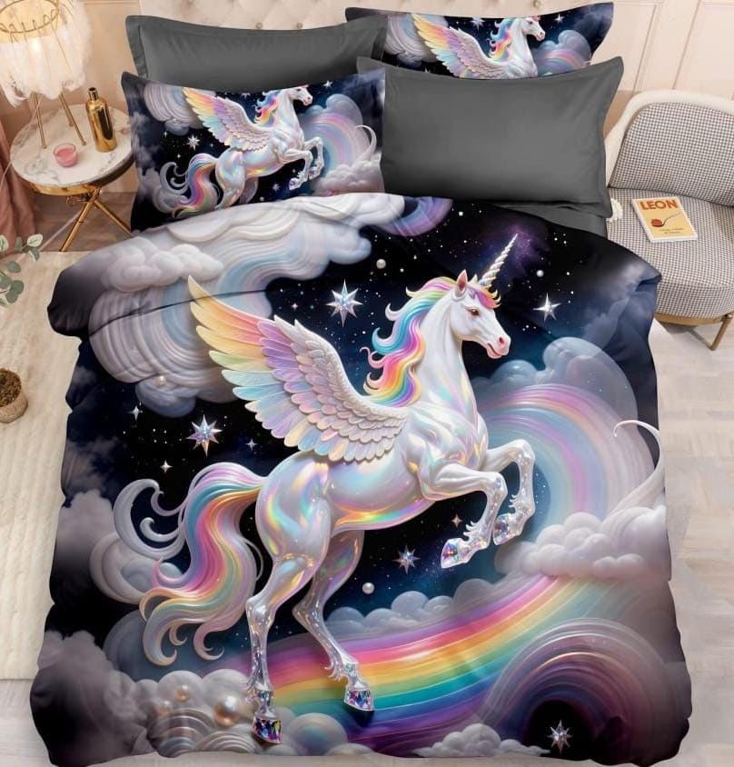 Premium 11D King Size Double Bedsheet (110 x 110 Inches) with 2 Pillow Covers | Super Soft Microfiber | Luxury HD Printed Bedsheet | Fade Resistant & Easy Care