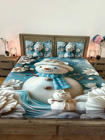 Heavy 7D Digital Glace Cotton Super King Size Printed Flat Double Bedsheet, 110 X 110 Inch and 2 Pillow Cover