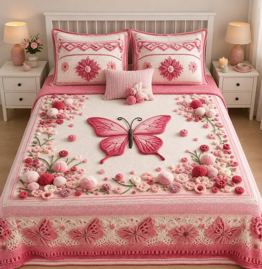 11D Luxury King Size Bedsheet 108 x 108 Inches | Soft Glace Cotton Double Bed Bedsheet with 2 Pillow Covers | Black & White Floral Designer