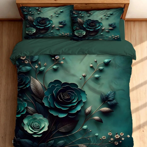 Premium 7D Floral Printed Flat Bedsheet with 2 Pillow Covers (90x100 Inch) – Soft & Luxury Design_1