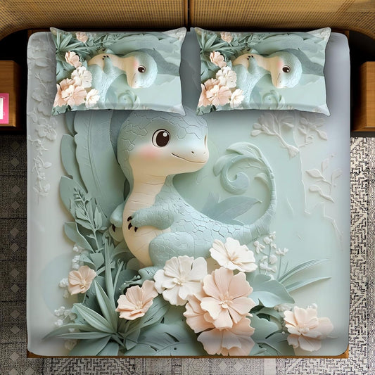 Heavy 7D Digital Glace Cotton Super King Size Printed Flat Double Bedsheet, 110 X 110 Inch and 2 Pillow Cover