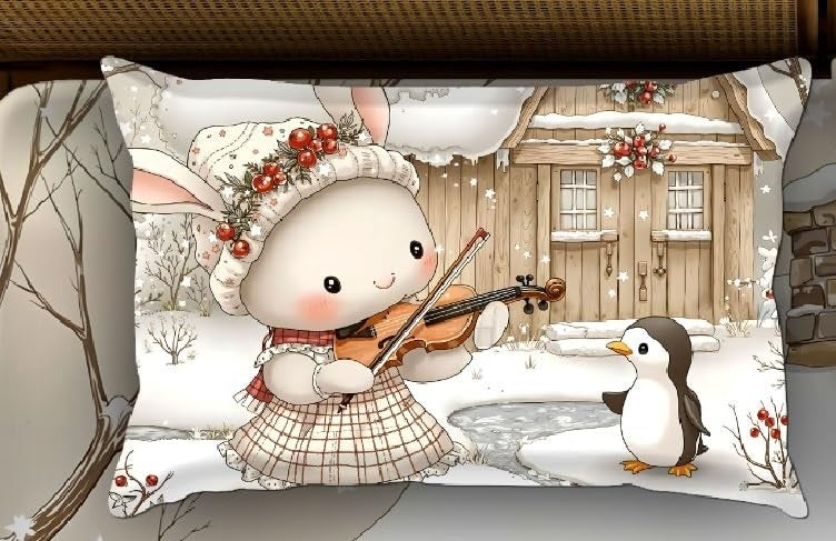 Heavy 7D Digital Glace Cotton Super King Size Printed Flat Double Bedsheet, 110 X 110 Inch and 2 Pillow Cover