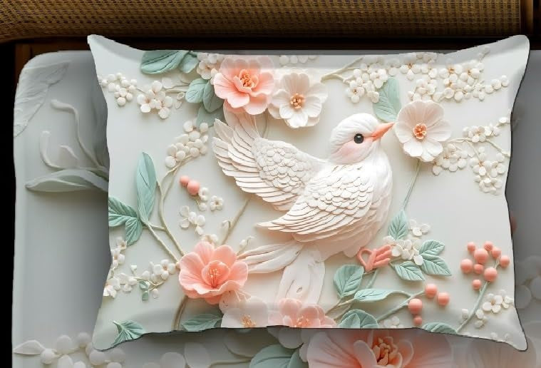 Heavy 7D Digital Glace Cotton Super King Size Printed Flat Double Bedsheet, 110 X 110 Inch and 2 Pillow Cov