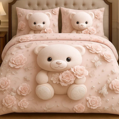 Heavy 7D Digital Glace Cotton Super King Size Printed Flat Double Bedsheet, 110 X 110 Inch and 2 PillowCover_1