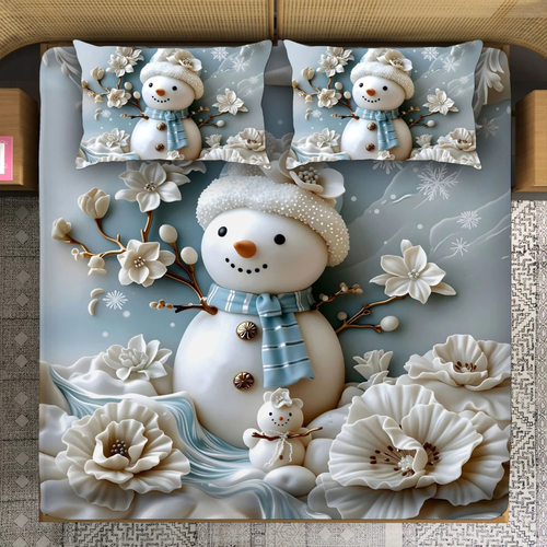 Heavy 7DDigital Glace Cotton Super King Size Printed Flat Double Bedsheet, 110 X 110 Inch and 2 Pillow Cover_1