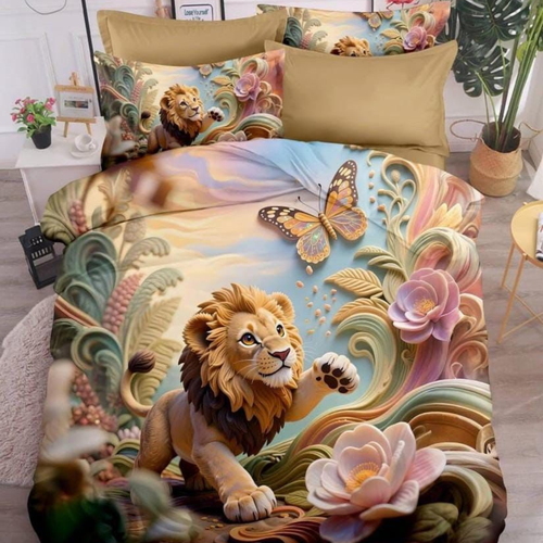 Premium 11D King Size Double Bedsheet (110 x 110 Inches) with 2 Pillow Covers | Super SoftMicrofiber | Luxury HD Printed Bedsheet | Fade Resistant & Easy Care_1